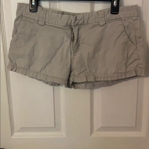 Tan low rise shorts
